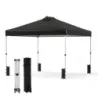 3 x 3 m Pop-Up Pavillon mit 4 Sandsäcken &amp; Heringen &amp; Seilen Faltpavillon Gartenpavillon Schwarz