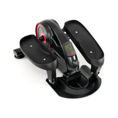 Trainer eliptic cu rezistență magnetică reglabilă pe pedală și șoaptă negru