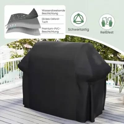 Capac pentru grătar cu cordon Velcro închidere rezistent la apă Acoperit exterior negru