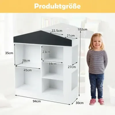 camera copiilor forma compartimente lemn protectie masa înclinare 94x30x102cm Alb Pentru camera pentru copii Alb