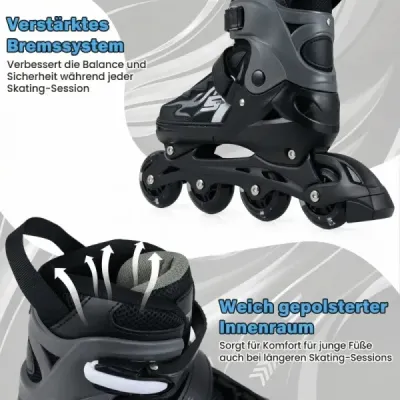 Copii Inlineskates 5 7 ani 4 compartiment Interiorul de siguranţă reglabil pentru începători