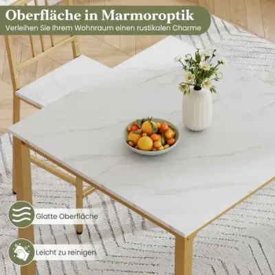 Culoare 5 Dining parţial Group Metal Frame Industrial 4 Bar Stool spațiu de economisire pentru sala de mese aur și alb