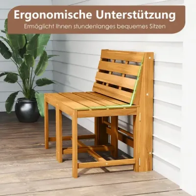 3 In 1 gradina mobila set lemn decapotabil pentru gradina veranda natura