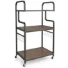 3 stand de imprimantă etaj cu camera de depozitare role Pentru birou Rustic Brown + Negru