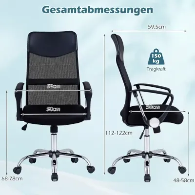 Scaun de birou ergonomic cu funcţie Wipp Scaun de birou mare reglabil Scaun de joc