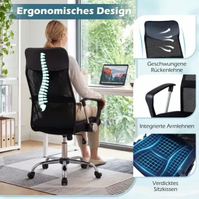 Scaun de birou ergonomic cu funcţie Wipp Scaun de birou mare reglabil Scaun de joc