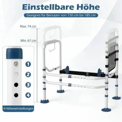 Wc reglabil Lăţimea ajutorului de ridicare reglabil cu banda Elastic Net Pack Holder pentru Seniori Alb