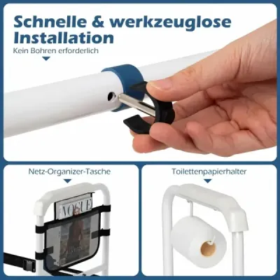 Wc reglabil Lăţimea ajutorului de ridicare reglabil cu banda Elastic Net Pack Holder pentru Seniori Alb