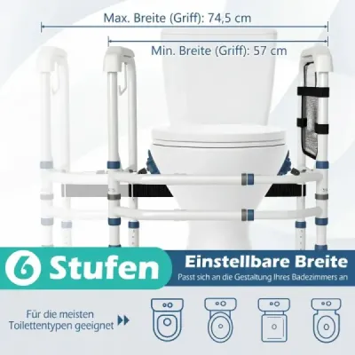 Wc reglabil Lăţimea ajutorului de ridicare reglabil cu banda Elastic Net Pack Holder pentru Seniori Alb