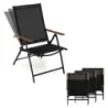 Set de scaune de gradina cu spătar reglabil de 5 ori Scaune balcon pliabile de până la 150 kg