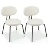 2 scaune din sufragerie Picioare din metal capitonate Pentru bucatarie Restaurant White