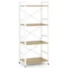Librărie mică 4 etaj suport stand cu cadru metalic robust natura