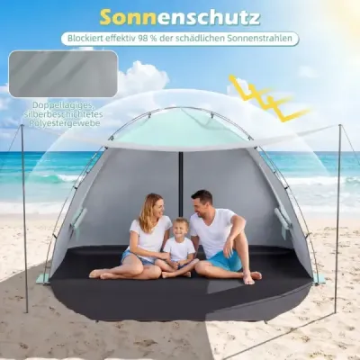 Plajă Clam 5-6 Persoane Sonn- parbriz Net Window Beach Camping verde