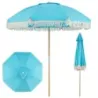 Boho Sunshade Side by 30° Knickbar 170 cm Umbrela gradina cu franjuri umbrela Balcon albastru