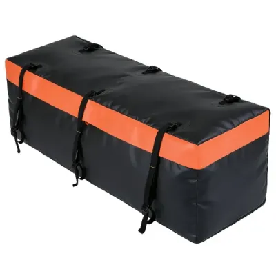 Cuplă spate Remorcher 255L PVC rezistent la apă masina ranforsat Sac de portocale + negru