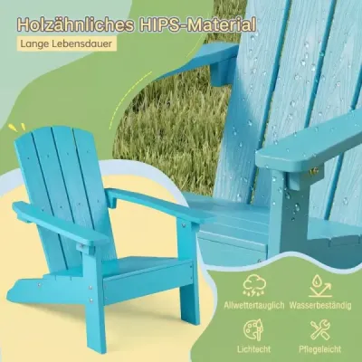 Copii Adirondack Scaun Hips plastic 105° ergonomic de până la 75 kg 3