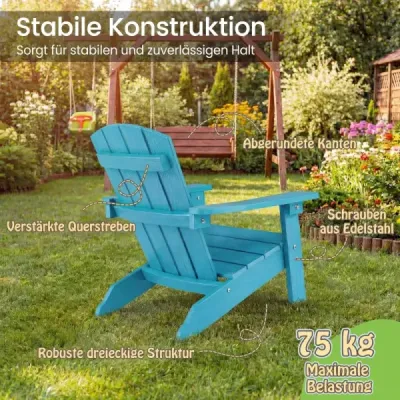 Copii Adirondack Scaun Hips plastic 105° ergonomic de până la 75 kg 3