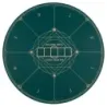 Rotund Poker mat 120cm Non-alunecare 8 jucători care transportă sac verde