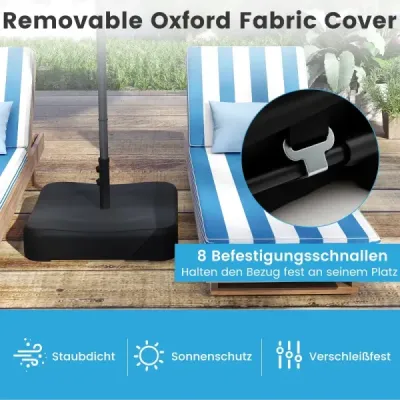 Sunshade Sandbags Oxford Sleeve Lathes Garden Terrace Black