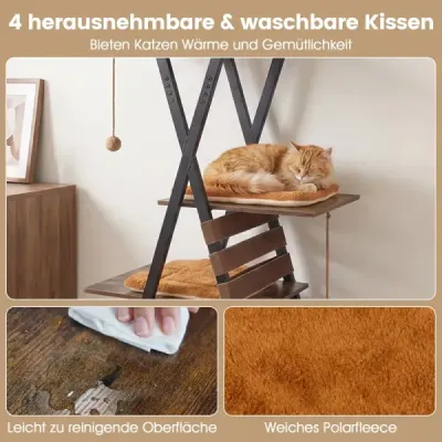 185 cm Scratch cu 4 platforme & Peştera & Mats Cat Tree Cat House