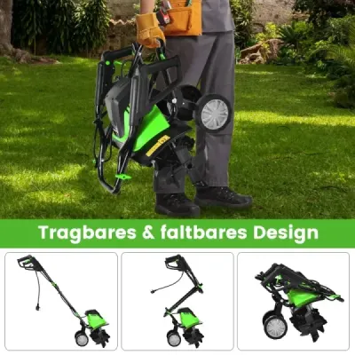 Cip de sol electric cu 6 elicopter & 2-punct de siguranță comutator 1500W gradina de măcinare verde