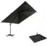 Suport parasol 52 litri / 78 kg + umbrelă 300 x 300 x 273 cm Set negru