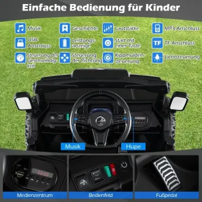 24V vehicul pentru copii cu pat de înclinare electric & telecomanda si lumini LED