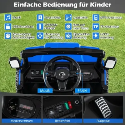 24V vehicul pentru copii cu pat de înclinare electric & telecomanda si lumini LED