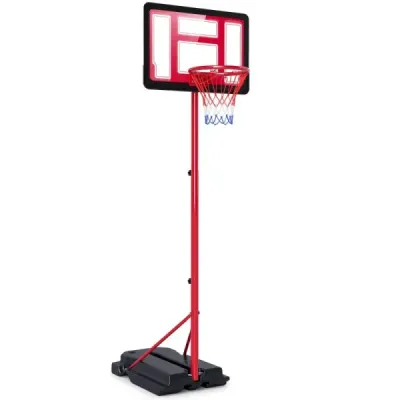 Baschet pentru copii 95-155 cm inaltime suport de baschet reglabil cu baza rosie