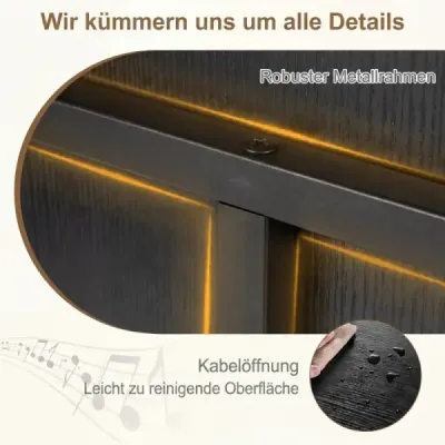 Player placa stand cu lățime tabel de top & 4 partiții de vinil înregistrare tabel negru
