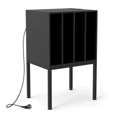 Stand turntable cu stație de încărcare integrată & 4 partiții și deschidere cablu