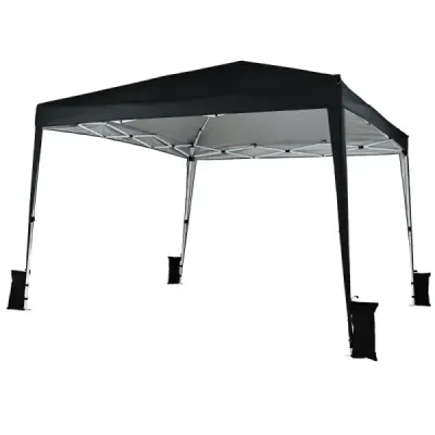3x3m pliere pavilion impermeabil inaltime protectie reglabila soare pentru Camping Hof negru