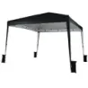 3x3m pliere pavilion impermeabil inaltime protectie reglabila soare pentru Camping Hof negru