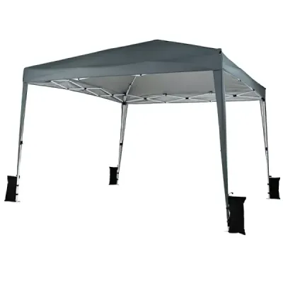3x3m pliere pavilion impermeabil inaltime protectie reglabila la soare pentru Camping Hof Grau