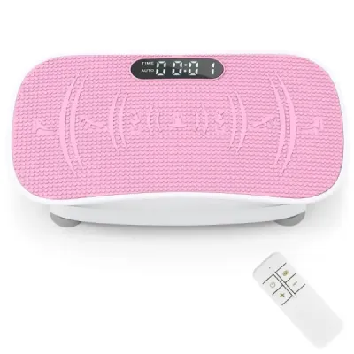 Placă de vibraţii cu 10 nivele de viteză şi Trainer de vibraţii la distanţă cu LED-uri Display White