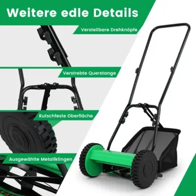 Maşina de tuns iarba cu o lăţime de 30 cm 18,5 litri coş de captură verde