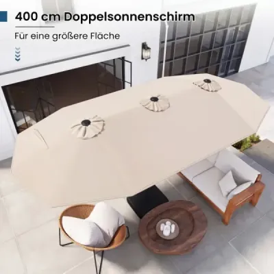 Dublu soareshade cu stand & LED lumini & UFF 50+ umbrelă