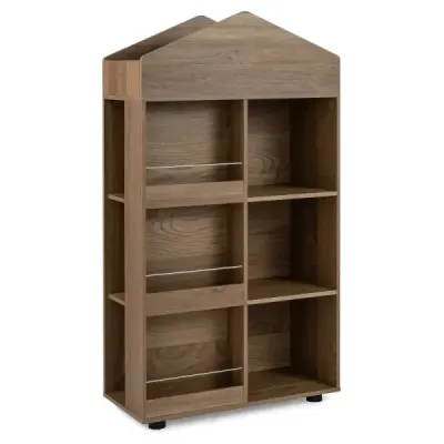 Camera pentru copii Montessori 116cm Bookcase pentru copii Lemn & Toy Storage Natura