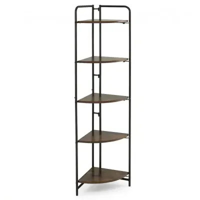 5 etaje colţ raft metal industrie 34x34x151cm depozit staţii rafturi maro