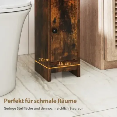 2 set dulap de toaletă îngustă cu 2 compartimente deschise și 2 dulap baie depozitare detașabil Vintage