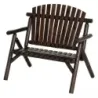 Banc de grădină din lemn masiv rezistent la vreme 2 persoane Terrace Garden Brown