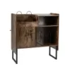 Recorder Stands Recorder raft stație de încărcare 80x35,5x85,5 cm Rustic Brown &amp; Black