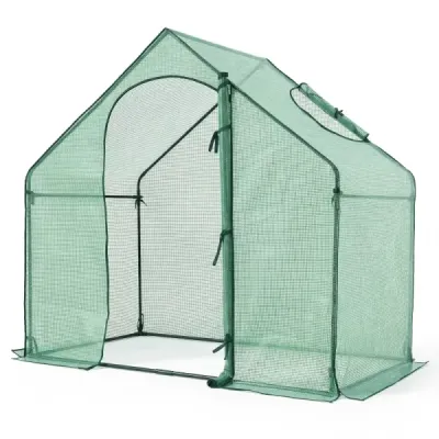 Begehbare Gewächshaus Filmgewächshaus mit PE-Abdecke & Metall Frame Tomato sere cu fereastră