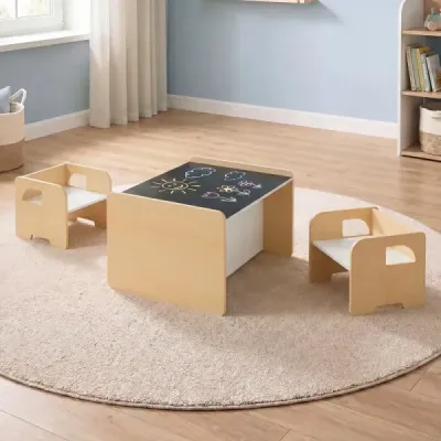 Masa pentru copii cu 2 scaune masa si scaun set cu masa Joaca masa cu model dragut pentru camera pentru copii Natura