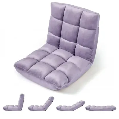 Foldable podea scaun coliba cu spate reglabil spuma de înaltă densitate Violet