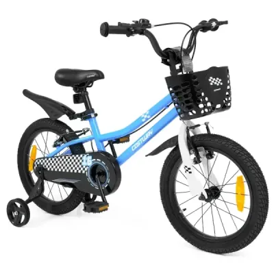 16 inch biciclete cu înălțime reglabil șa & ghidon pentru 4-7 ani Albastru