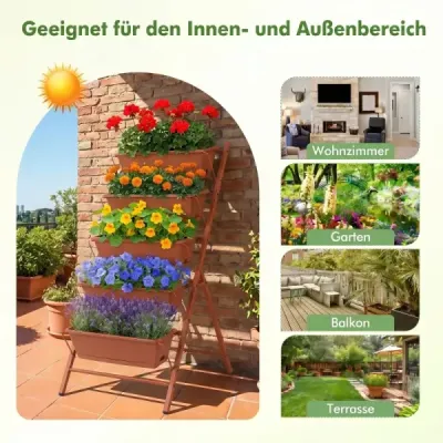 5-Short Vertical High Beet Plant Beet with 5 Removable Flower Boxes