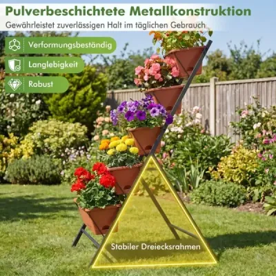 5-Short Vertical High Beet Plant Beet with 5 Removable Flower Boxes