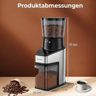 Polizor electric de cafea cu polizor de con Espresso moara cu 60 grad de măcinare 1-60S timer și 1-8 cupe