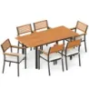 Set de locuri pentru 6 persoane Mobilier terasa Set de lemn de salcâm cu 6 scaune de grădină